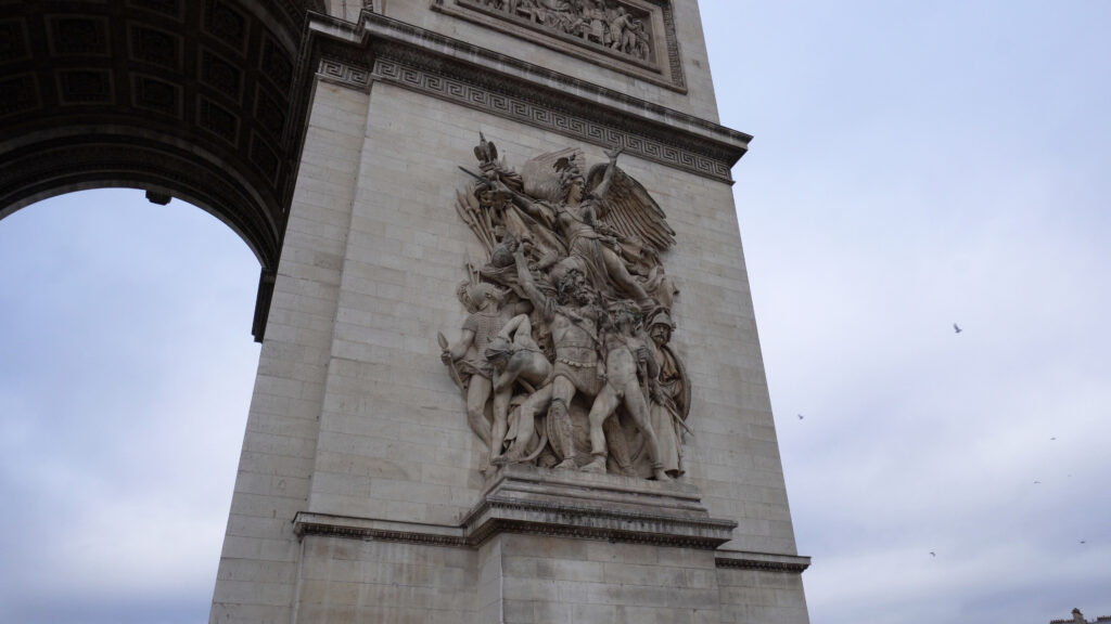 Sculpture La Marseillaise de François Rude sur l’Arc de Triomphe à Paris.